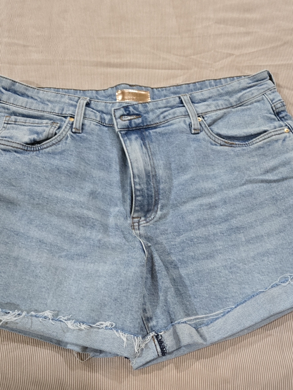 EUC-Kut from the Kloth Blue Denim High Rise Short